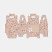 JOUW EIGEN LOGO Boho Beige & Bruine Stippen Favor  Bedankdoosjes (Uitgevouwen)