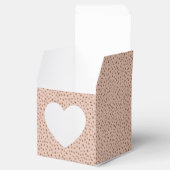 JOUW EIGEN LOGO Boho Beige & Bruine Stippen Favor  Bedankdoosjes (Geopend)