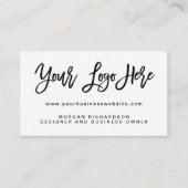 Jouw eigen Logo | Minimalistisch zwart-wit Visitekaartje (Voorkant)