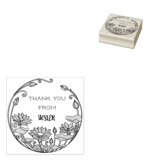 Jouw eigen moderne & stijlvolle bedankje aangepast rubberstempel (Gestempeld)