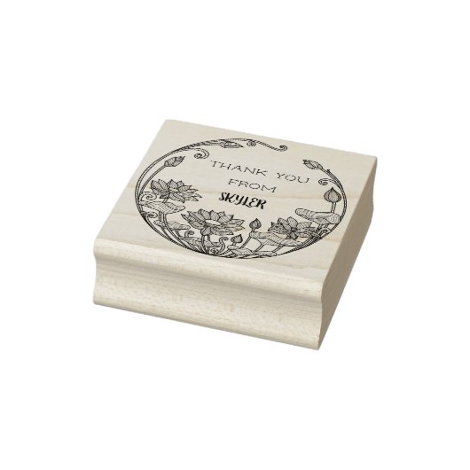 Jouw eigen moderne & stijlvolle bedankje aangepast rubberstempel (Stempel)