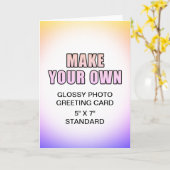 Jouw eigen op maat gemaakte 13 x 18 cm gevouwen kaart (Gele Bloem)