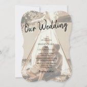 Jouw eigen vervaagde trouwkaarten met foto's kaart (Voorkant)