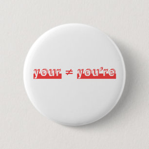 "Jouw" en "Jij bent" zijn twee verschillende woord Ronde Button 5,7 Cm