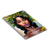 Jouw energie is heilige zwarte vrouw botanische ku notitieboek (Rechterzijde)