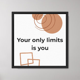 Jouw Enige Limiet Is Jijzelf Motiverende Minimalis Canvas Afdruk
