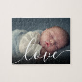 Jouw favoriete babyfoto script liefde legpuzzel (Horizontaal)