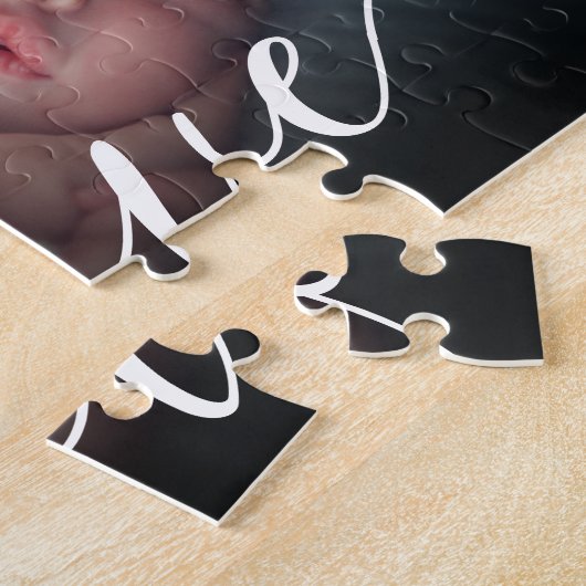 Jouw favoriete babyfoto script liefde legpuzzel (Zijkant)