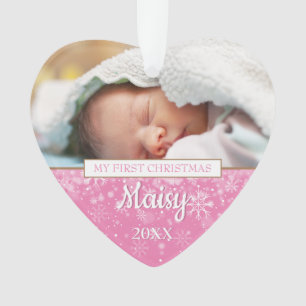 Jouw favoriete babyfoto's Eerste kerst Ornament