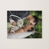 Jouw favoriete trouwfoto Script Liefde Legpuzzel (Horizontaal)