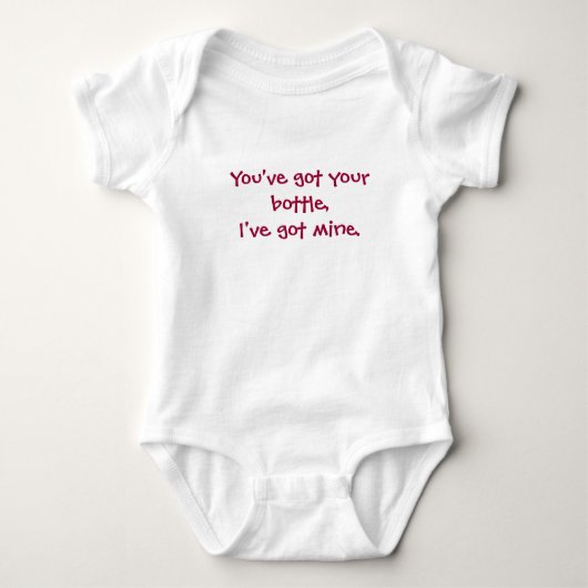 Jouw flesje en de mijne Baby Creeper Romper (Voorkant)