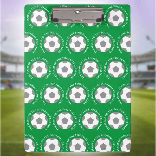 Jouw Football Team in Groene Football Coach Klembord