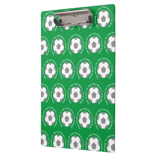 Jouw Football Team in Groene Football Coach Klembord (Links)