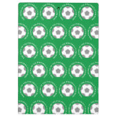 Jouw Football Team in Groene Football Coach Klembord (Achterkant)