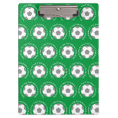 Jouw Football Team in Groene Football Coach Klembord (Voorkant)