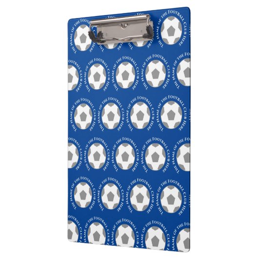 Jouw Football Team in het blauw. Football-coach Klembord (Links)