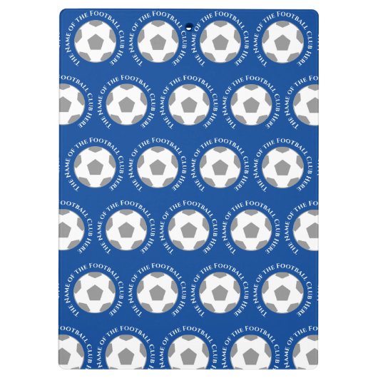 Jouw Football Team in het blauw. Football-coach Klembord (Achterkant)