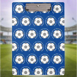 Jouw Football Team in het blauw. Football-coach Klembord