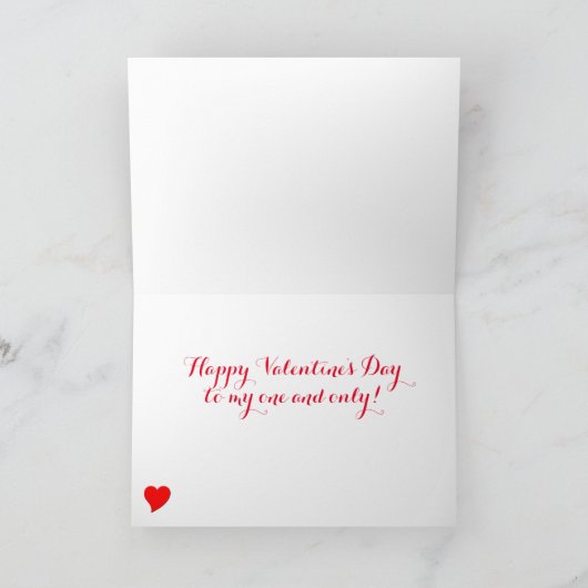 Jouw foto aangepaste liefde Valentijnsdag Kaart (Binnen)