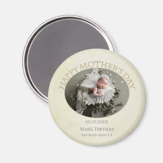 Jouw foto Elegant Moederdag Magnet (Voorkant / Achterkant)
