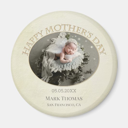 Jouw foto Elegant Moederdag Magnet (Voorkant)