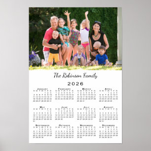 Jouw foto en naam op maat gemaakte 2026 kalender poster
