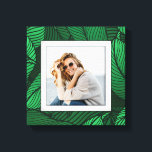 Jouw foto Greenery Canvas Afdruk<br><div class="desc">Gemaakt om dimensionaal te kijken, een tropisch plant patroon creëer een prachtig lijst voor je favoriete foto op dit omwikkelde canvas. **TIP: Als het gebruiken van vierkant plaque, zou u uw foto aan een vierkant kunnen moeten bebouwen VOORDAT het voor beste resultaten uploadt.</div>