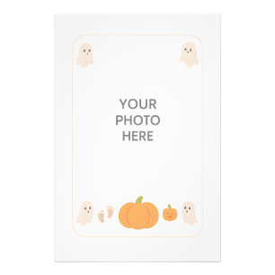 Jouw foto hier cute spookbaby Halloween fotolijst Afdruk
