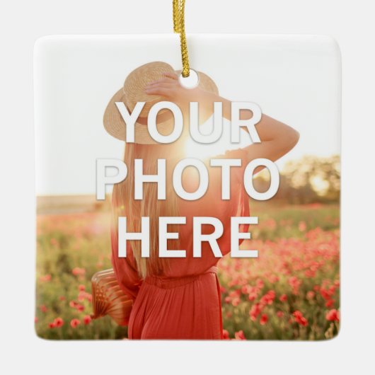 Jouw foto hier keramisch ornament (Voorkant)