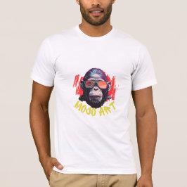 jouw foto hier-mood art aap graphic tee t-shirt