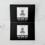 Jouw foto hier naam en leeftijd feestdagen kaart (Binnen)