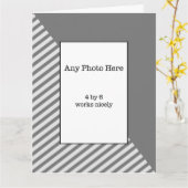 Jouw foto in een Grijze Vaderdag Kaart (Gele Bloem)