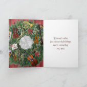 Jouw foto in Krans van Orkest Instrumenten Feestdagen Kaart (Binnen)