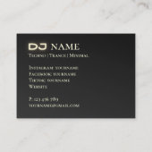 Jouw foto muziek DJ Visitekaartje (Achterkant)