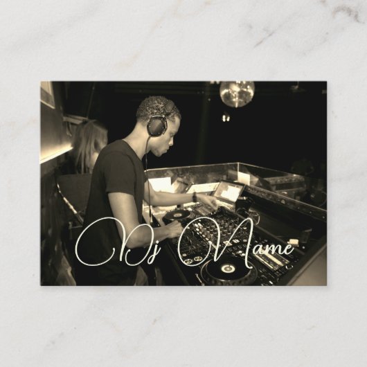 Jouw foto muziek DJ Visitekaartje (Voorkant)