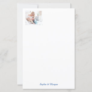 Jouw foto & naam/namen in blauwe script