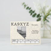 Jouw foto Nevada Shaped Cutout Custom QSL Briefkaart (Staand voorkant)