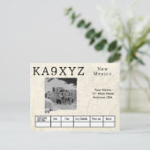 Jouw foto New Mexico Shaped Cutout Custom QSL Briefkaart (Staand voorkant)