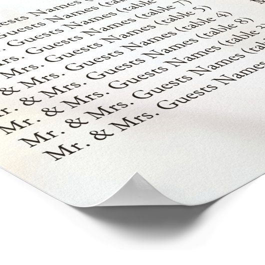 Jouw foto onder de sterren zitplaatsindeling poster (Hoek)