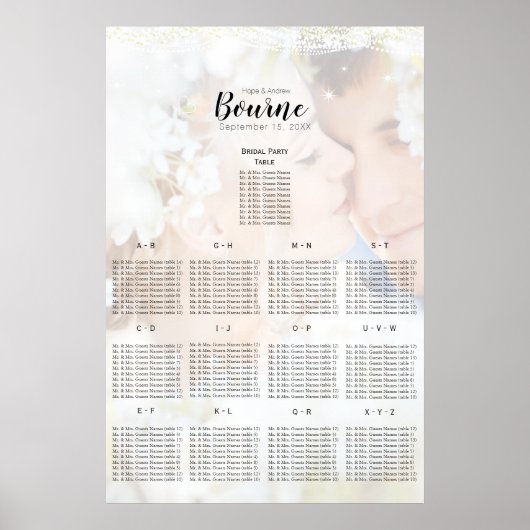 Jouw foto onder de sterren zitplaatsindeling poster (Voorkant)