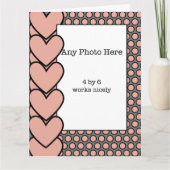 Jouw foto op een Peach Hearts Vaderdagkaart Kaart (Voorkant)