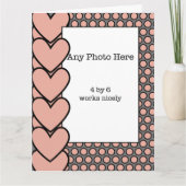 Jouw foto op een Vaderdagkaart van Peach Hearts Kaart (Voorkant)