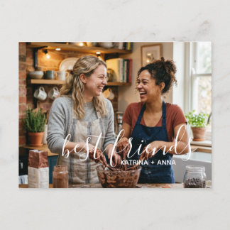 Jouw foto personaliseren met namen briefkaart