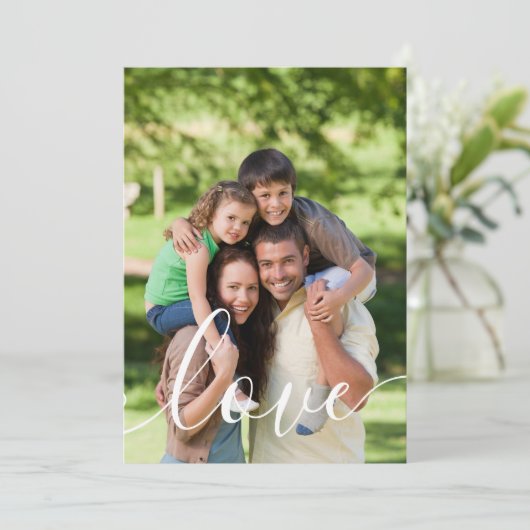 Jouw foto script liefde kaart (Staand voorkant)
