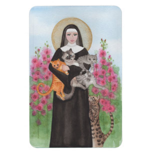 JOUW FOTO SJABLOON - St. Gertrude met katten Heili Magneet