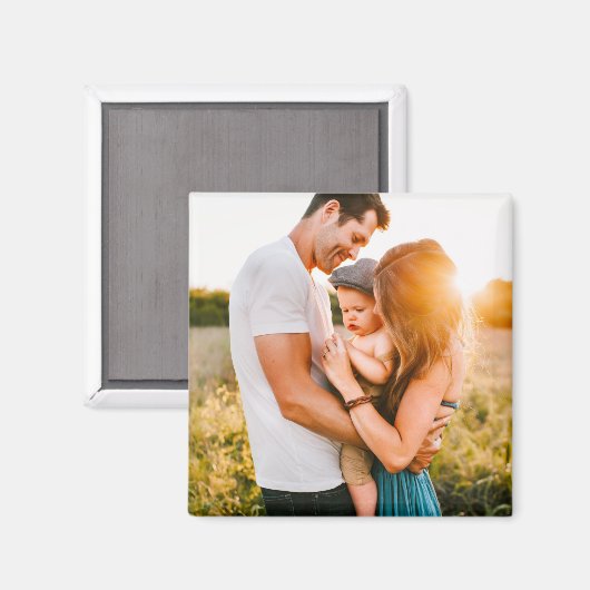 Jouw foto Square Fridge Magnet (Voorkant / Achterkant)