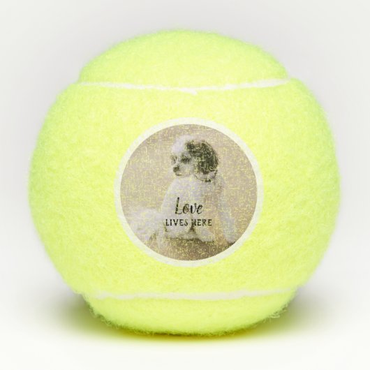 Jouw foto & tekst gepersonaliseerd tennisballen (Voorkant)