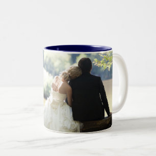 Jouw foto tweekleurige koffiemok
