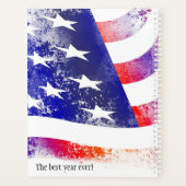 Jouw foto VS-vlag patriottische planner (Achterkant)
