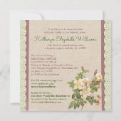 Jouw foto  Wilde Rozen Lozage Memorial Death Aankondiging (Achterkant)